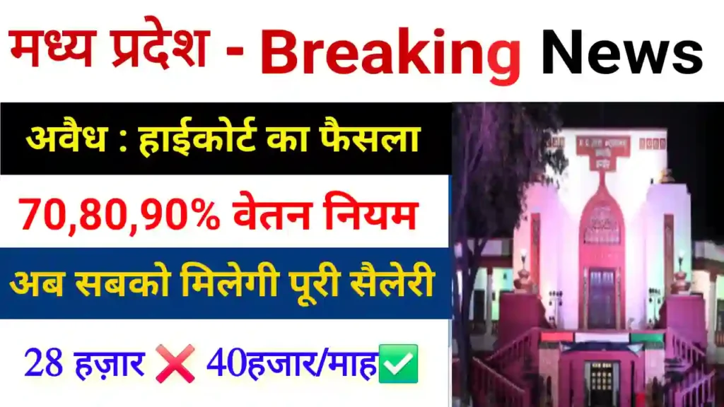 MP Employee salary change good news MP salary update