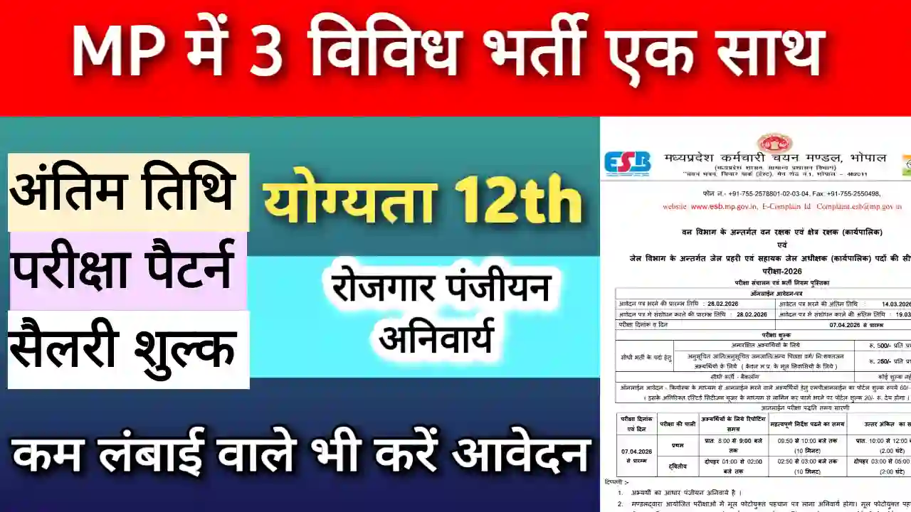 MP van rakshak kshetra rakshak bharti 2026 last date MP van rakshak kshetra rakshak bharti 2026 last date