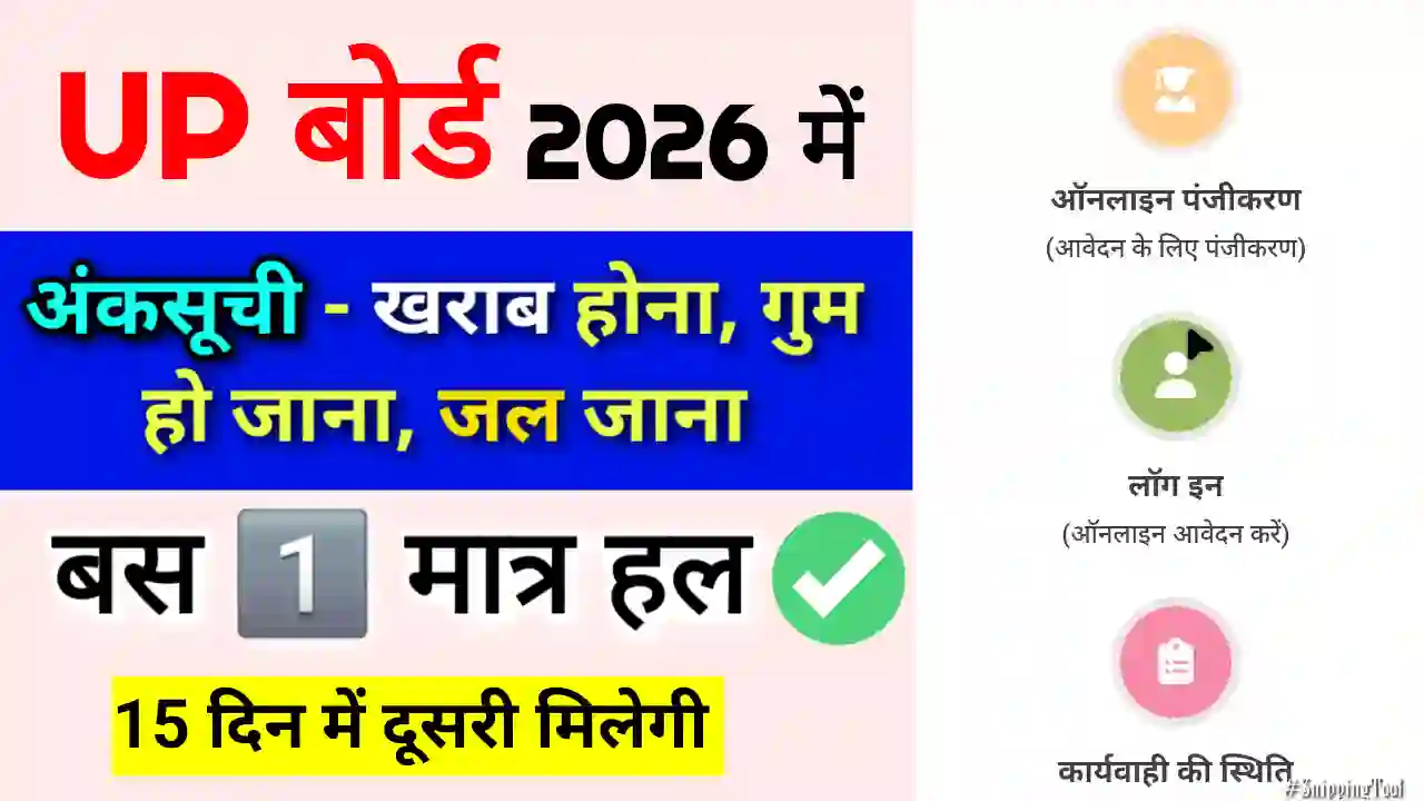 Agar 10th ki Marksheet kho jaye to kya kare UP Board Agar 10th ki Marksheet kho jaye to kya kare UP Board